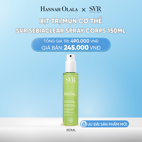  DEAL 14: XỊT DƯỠNG DA MỜ THÂM VÀ GIẢM MỤN SVR SEBIACLEAR SPRAY CORPS 150ML 