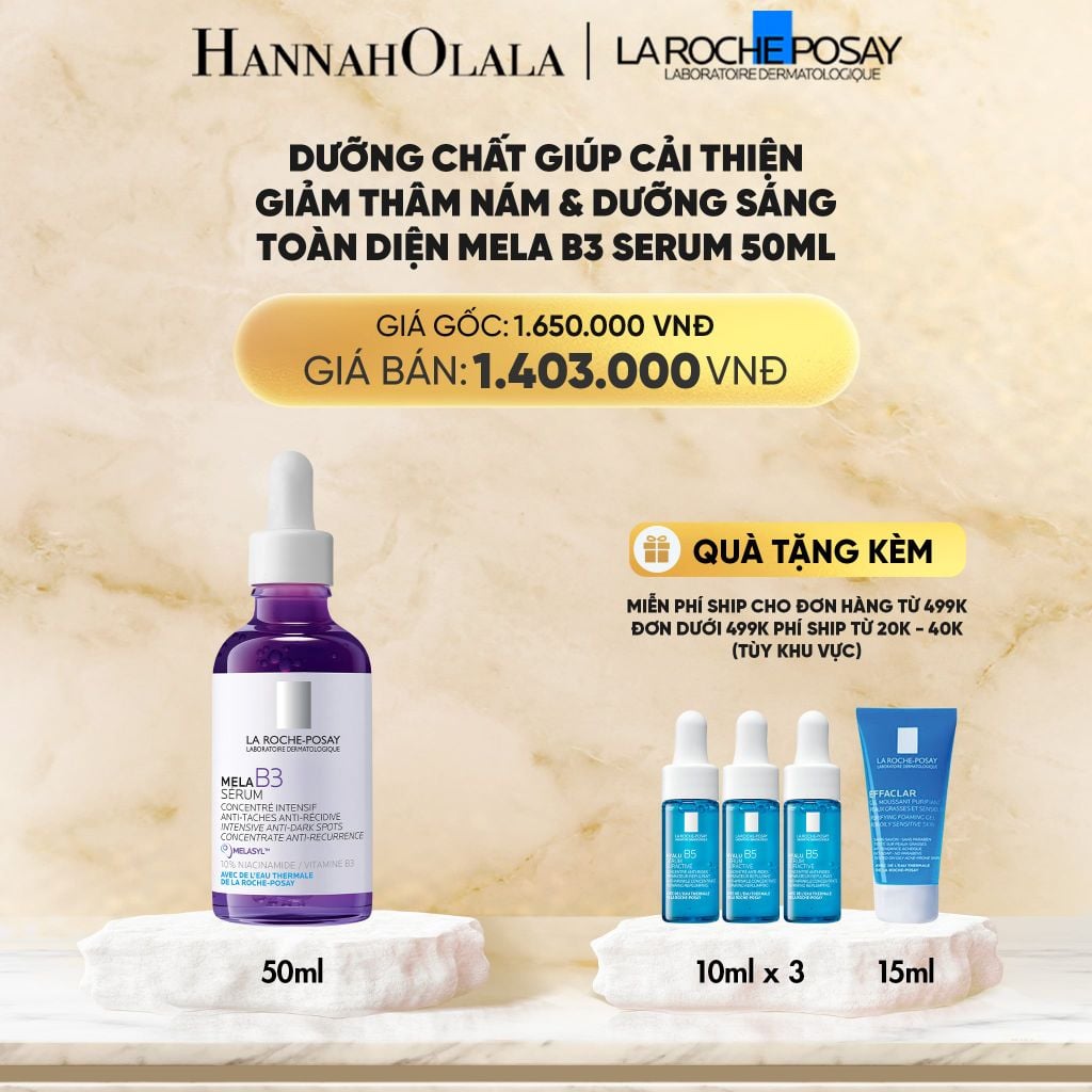  DEAL 14 DƯỠNG CHẤT GIÚP CẢI THIỆN GIẢM THÂM NÁM & DƯỠNG SÁNG TOÀN DIỆN MELA B3 SERUM 50ML 
