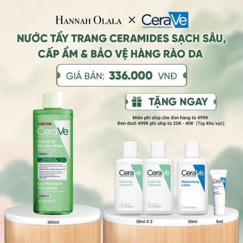  [NEW] NƯỚC TẨY TRANG CERAMIDES SẠCH SÂU, CẤP ẨM & BẢO VỆ HÀNG RÀO DA 400ML CERAVE HYDRATING MICELLAR WATER - A1130 