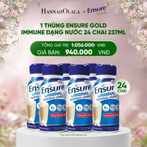  DEAL 11: 1 THÙNG ENSURE GOLD IMMUNE DẠNG NƯỚC 24 CHAI 237ML 