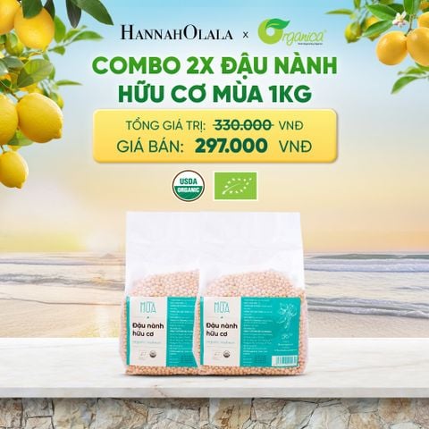  COMBO 2 X ĐẬU NÀNH HỮU CƠ MÙA 1KG - DEAL 14 