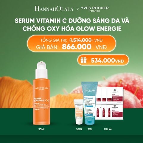 SERUM VITAMIN C DƯỠNG SÁNG DA VÀ CHỐNG OXY HÓA GLOW ENERGIE TẶNG MINI GEL RỬA MẶT + MINI KEM DƯỠNG GLOW ENERGIE + SET 6 SIMPLEX LIFT PRO SERUM & KEM DƯỠNG 