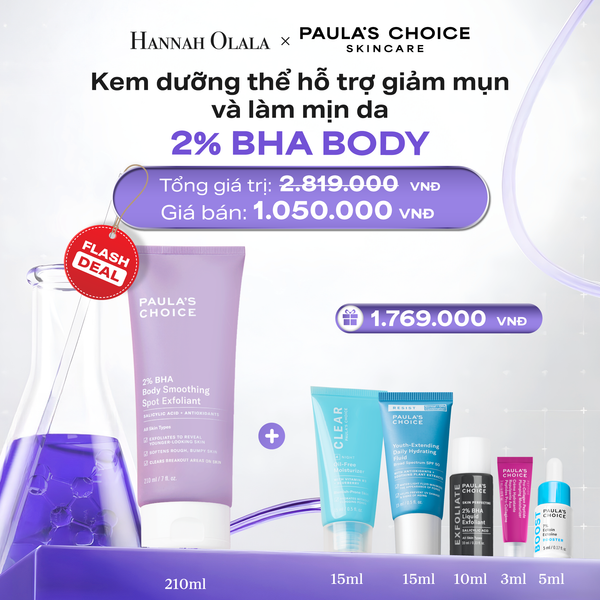  DEAL 14: [FLASHDEAL] KEM DƯỠNG THỂ GIÚP LOẠI BỎ TẾ BÀO DA CHẾT VÀ MỀM MỊN DA 2% BHA 210ML 