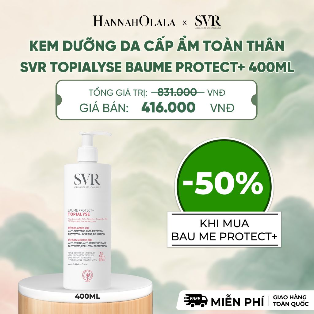  KEM DƯỠNG DA CẤP ẨM TOÀN THÂN SVR TOPIALYSE BAUME PROTECT+ 400ML - DEAL 12 - A1333 