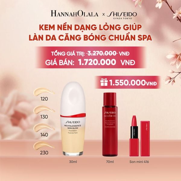  KEM NỀN SHISEIDO REVITALESSENCE SKIN GLOW FOUNDATION 30ML - DEAL 14 - A3208 