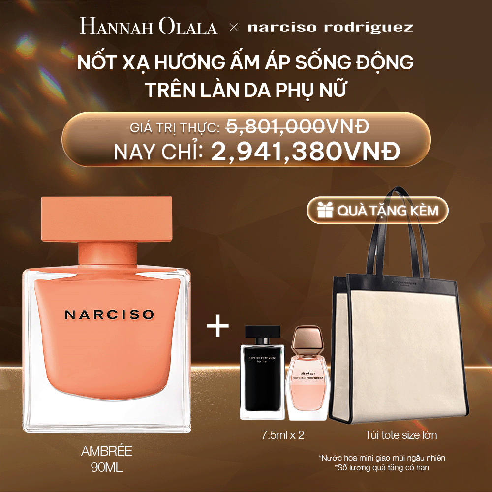 DEAL 14:  NƯỚC HOA NỮ NARCISO RODRIGUEZ NARCISO EAU DE PARFUM AMBRÉE 90ML 
