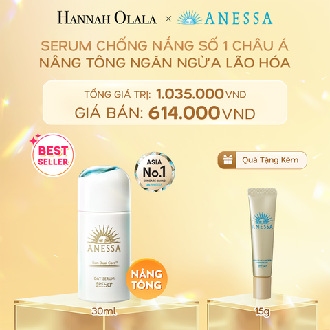  DEAL 14: SERUM CHỐNG NẮNG DƯỠNG DA NÂNG TÔNG NGĂN NGỪA LÃO HÓA ANESSA DAY SERUM SPF50+ PA++++ 30ML 