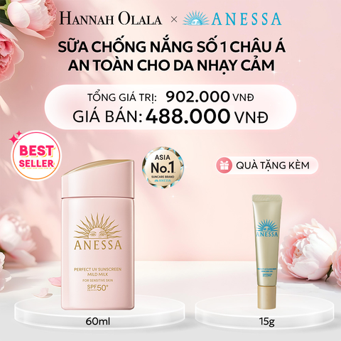  E406: DEAL 8: (1.10 - 4.10) SỮA CHỐNG NẮNG DƯỠNG DA DỊU NHẸ AN TOÀN CHO DA NHẠY CẢM VÀ TRẺ EM ANESSA MILD MILK SPF50+ PA++++ 60ML 