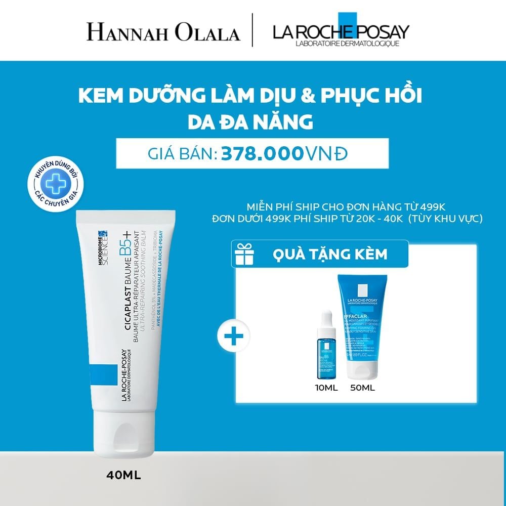  KEM DƯỠNG ẨM & PHỤC HỒI ĐA NĂNG LA ROCHE-POSAY CICAPLAST BAUME B5+ GIÚP PHỤC HỒI DA SAU 1 LẦN SỬ DỤNG - PHIÊN BẢN 40ML 