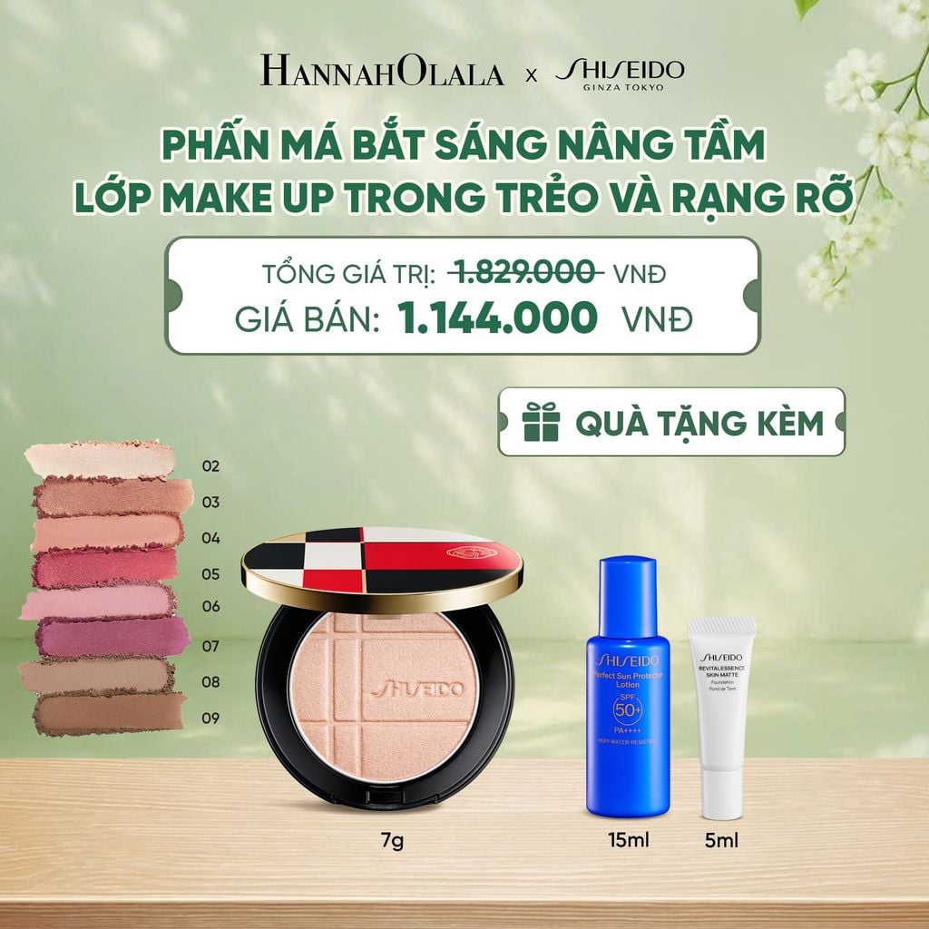  PHẤN MÁ ĐA NĂNG KẾT HỢP CÔNG NGHỆ DƯỠNG DA ĐỘC QUYỀN SHISEIDO COLOR + GLOW ENHANCER - DEAL 14 - A1148 