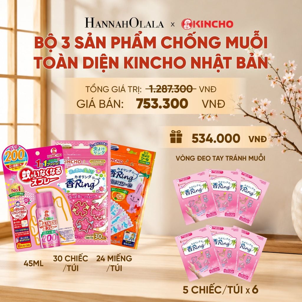  BỘ 3 SẢN PHẨM CHỐNG MUỖI TOÀN DIỆN KINCHO NHẬT BẢN [FLASH DEAL 16] - B111 