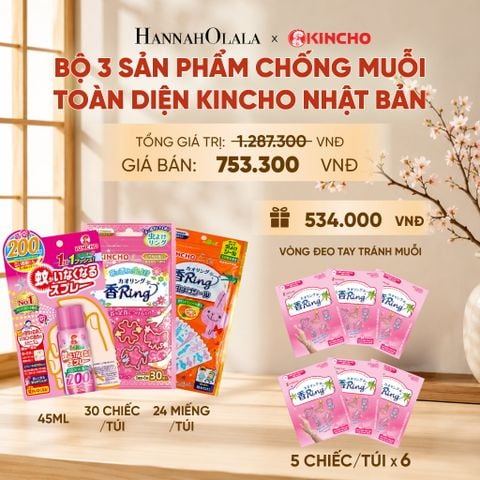  BỘ 3 SẢN PHẨM CHỐNG MUỖI TOÀN DIỆN KINCHO NHẬT BẢN [FLASH DEAL 16] 
