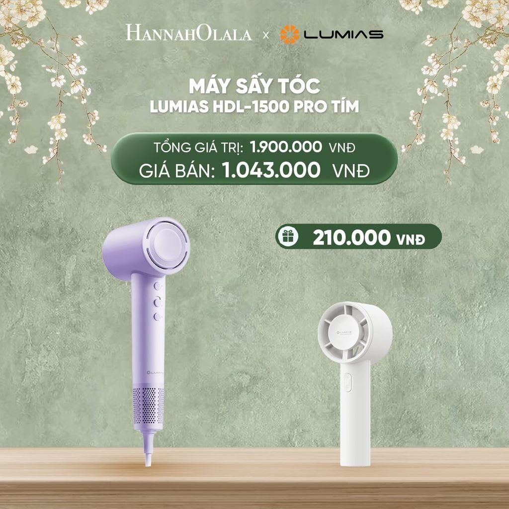  DEAL 14: MÁY SẤY TÓC LUMIAS HDL-1500 PRO TÍM 