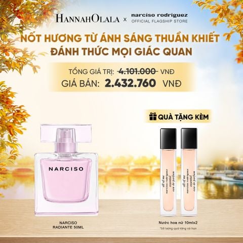  NƯỚC HOA NỮ NARCISO RODRIGUEZ NARCISO EAU DE PARFUM RADIANTE 50ML - DEAL 14 - E455 