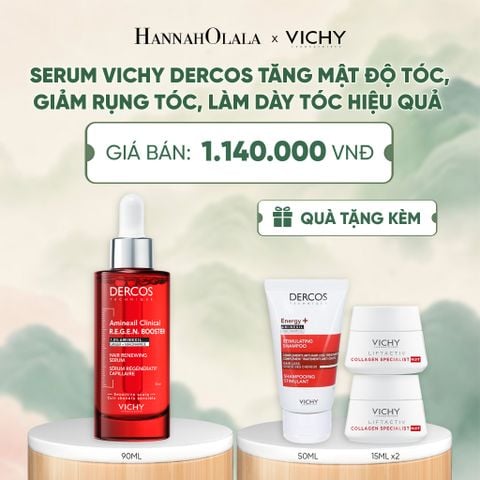  SERUM VICHY DERCOS TĂNG MẬT ĐỘ TÓC, GIẢM RỤNG TÓC, LÀM DÀY TÓC HIỆU QUẢ 90ML - DÀNH CHO TÓC MỎNG, THƯA, YẾU - A1179 