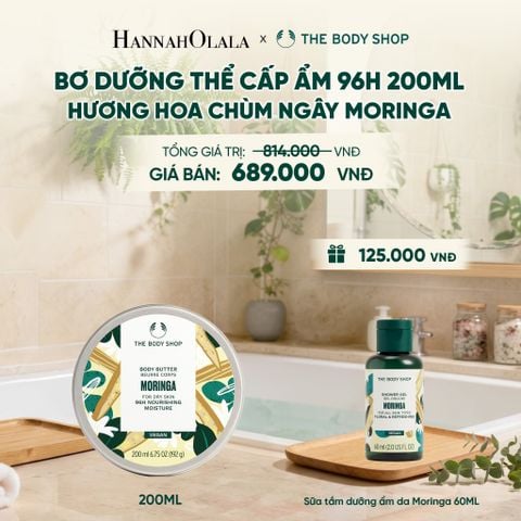  BƠ DƯỠNG THỂ CẤP ẨM 96H HƯƠNG HOA CHÙM NGÂY MORINGA 200ML - M14 