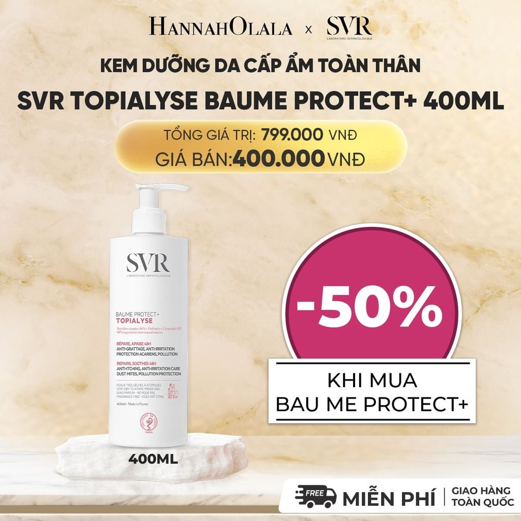  [FLASHSALE] KEM DƯỠNG DA CẤP ẨM TOÀN THÂN SVR TOPIALYSE BAUME PROTECT+ 400ML - DEAL 14 