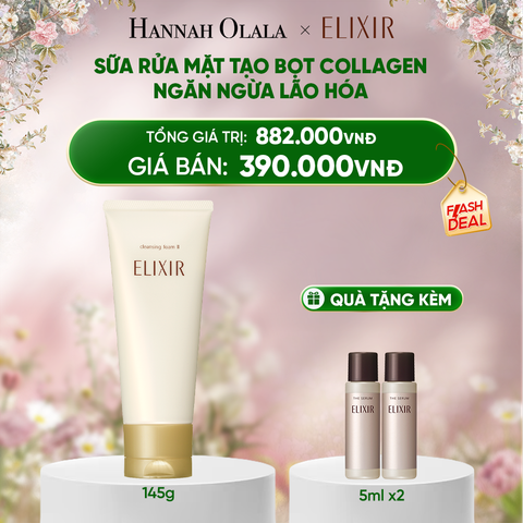  DEAL 14: SỮA RỬA MẶT TẠO BỌT ELIXIR SUPERIEUR CLEANSING FOAM II N 145G 