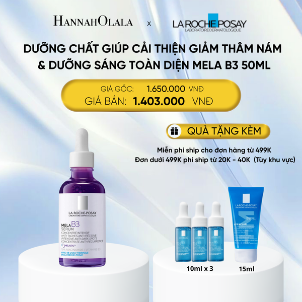  DEAL 14 DƯỠNG CHẤT GIÚP CẢI THIỆN GIẢM THÂM NÁM & DƯỠNG SÁNG TOÀN DIỆN MELA B3 SERUM 50ML 