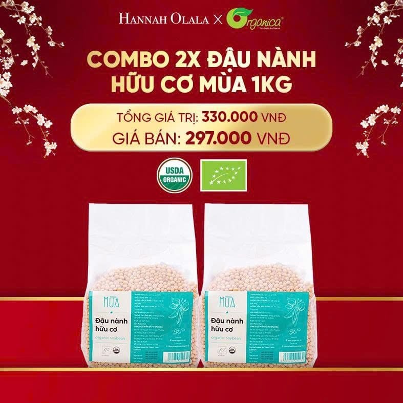  DEAL 14: COMBO 2 X ĐẬU NÀNH HỮU CƠ MÙA 1KG 