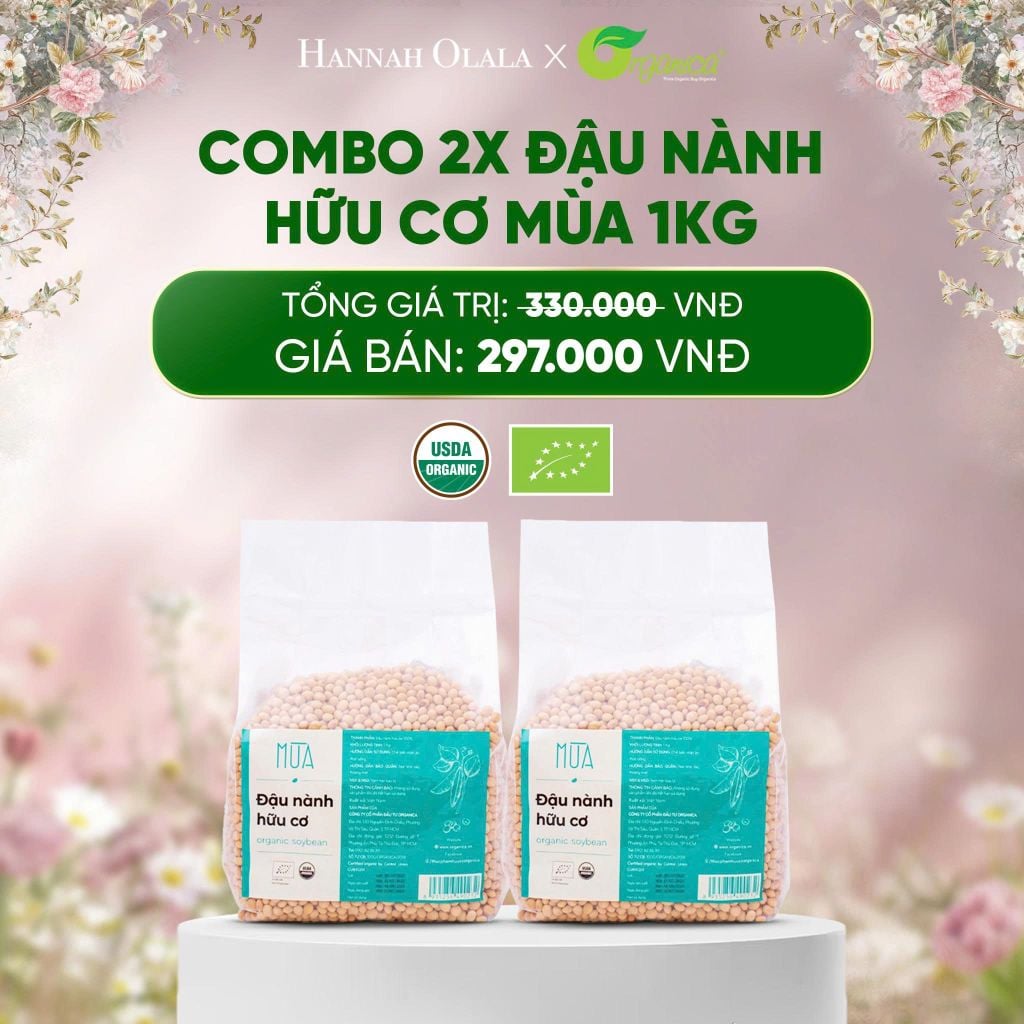  E586_DEAL 14: COMBO 2 X ĐẬU NÀNH HỮU CƠ MÙA 1KG 