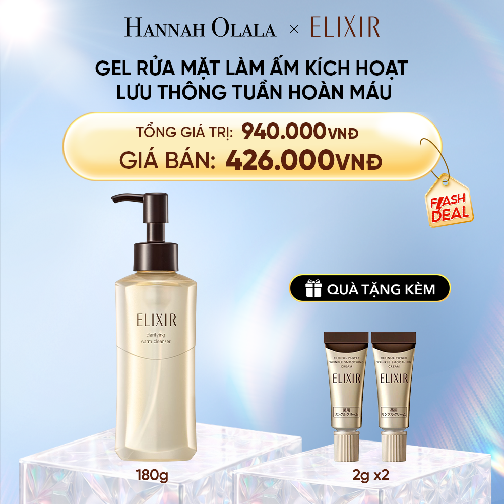  DEAL 14: GEL RỬA MẶT SẠCH SÂU, DƯỠNG ẨM ELIXIR CLARIFYING WARM CLEANSER 