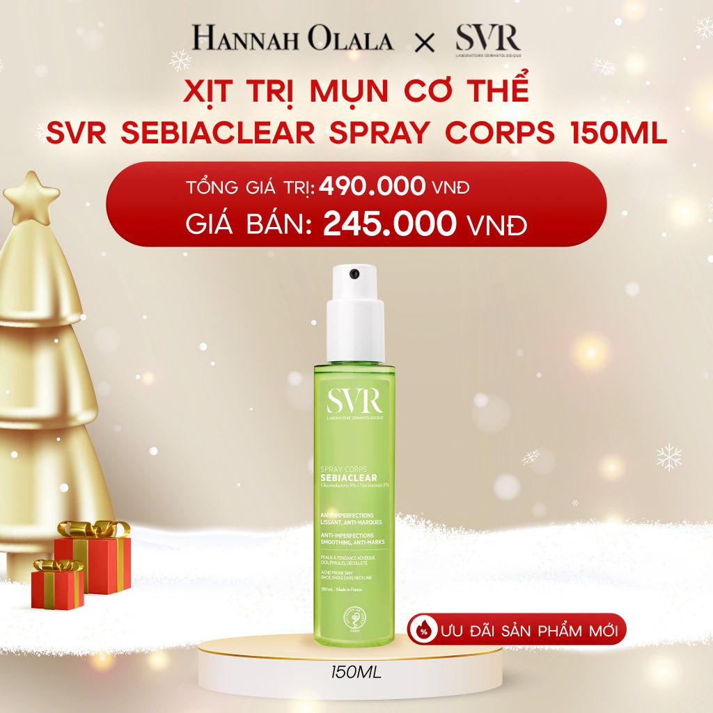  DEAL 14: XỊT DƯỠNG DA MỜ THÂM VÀ GIẢM MỤN SVR SEBIACLEAR SPRAY CORPS 150ML 