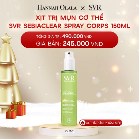 DEAL 14: XỊT DƯỠNG DA MỜ THÂM VÀ GIẢM MỤN SVR SEBIACLEAR SPRAY CORPS 150ML 
