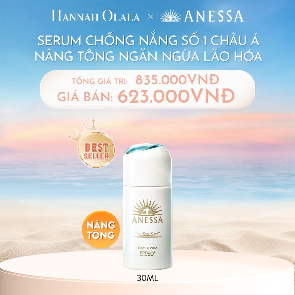 C374_DEAL 12: SERUM CHỐNG NẮNG DƯỠNG DA NÂNG TÔNG NGĂN NGỪA LÃO HÓA ANESSA DAY SERUM SPF50+ PA++++ 30ML 