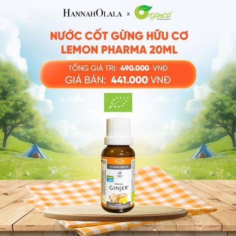  NƯỚC CỐT GỪNG HỮU CƠ LEMON PHARMA 20ML - DEAL 14 