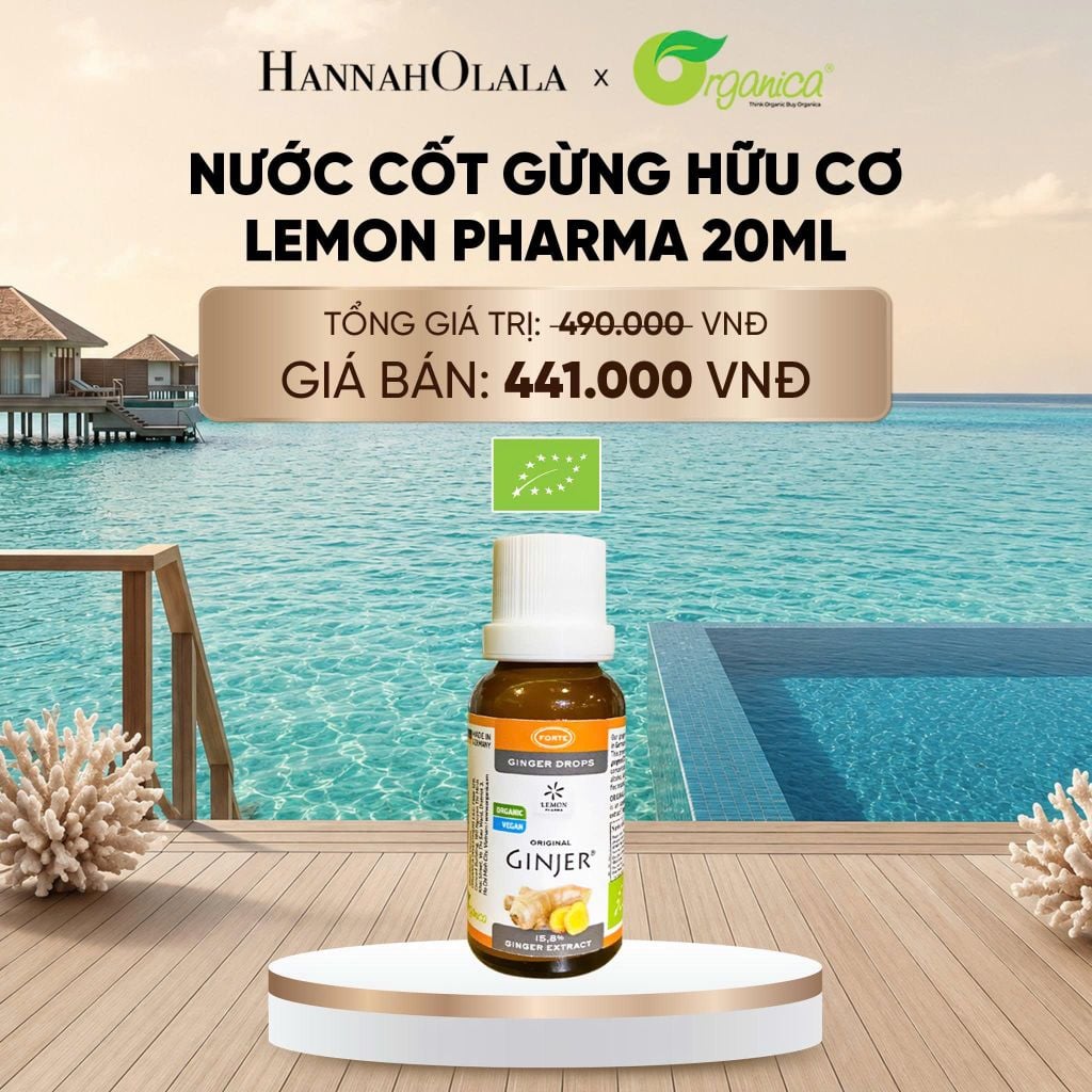  NƯỚC CỐT GỪNG HỮU CƠ LEMON PHARMA 20ML - DEAL 14 