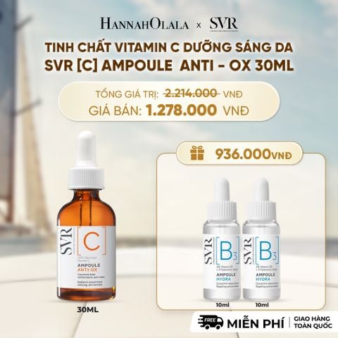  TINH CHẤT VITAMIN C DƯỠNG SÁNG DA, CHỐNG NHĂN SVR [C] AMPOULE ANTI-OX 30ML - DEAL 17 