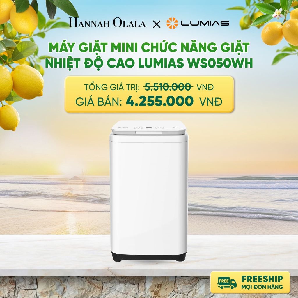  MÁY GIẶT MINI CHỨC NĂNG GIẶT NHIỆT ĐỘ CAO LUMIAS WS050WH DEAL 15: 