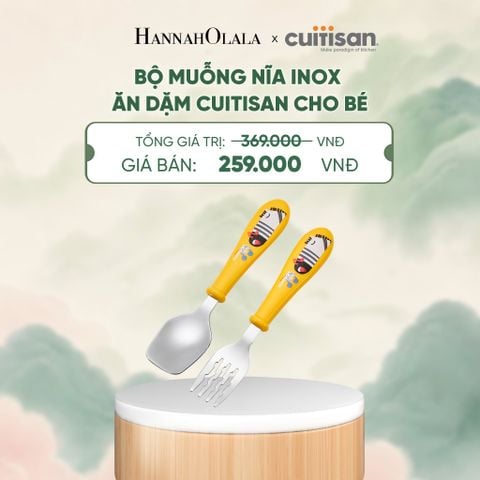  BỘ MUỖNG NĨA INOX ĂN DẶM CUITISAN CHO BÉ - DEAL 15 - A2111 