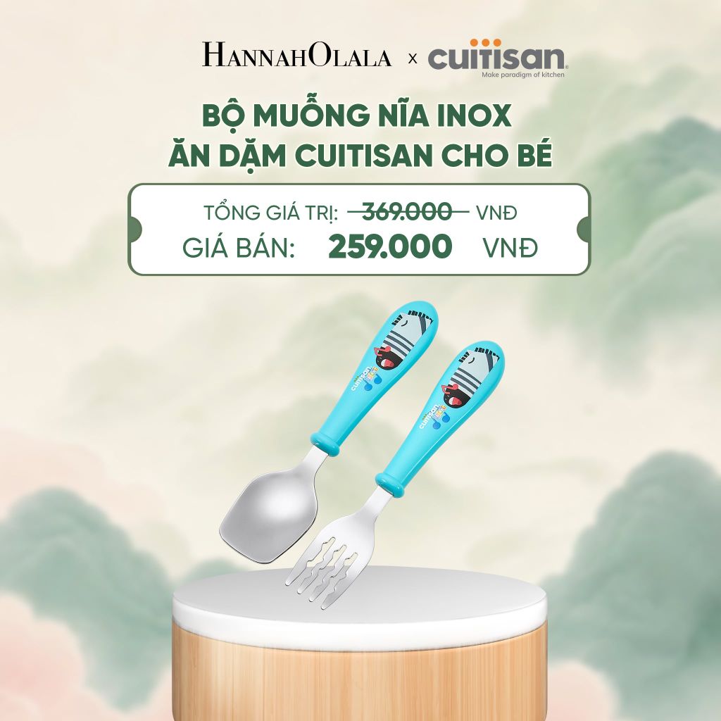  BỘ MUỖNG NĨA INOX ĂN DẶM CUITISAN CHO BÉ - DEAL 15 - A2111 