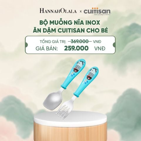  BỘ MUỖNG NĨA INOX ĂN DẶM CUITISAN CHO BÉ - DEAL 15 - A2111 