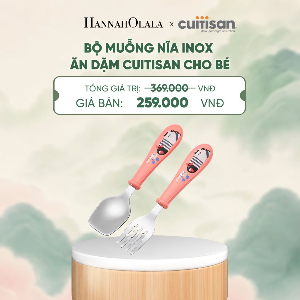  BỘ MUỖNG NĨA INOX ĂN DẶM CUITISAN CHO BÉ - DEAL 15 - A2111 