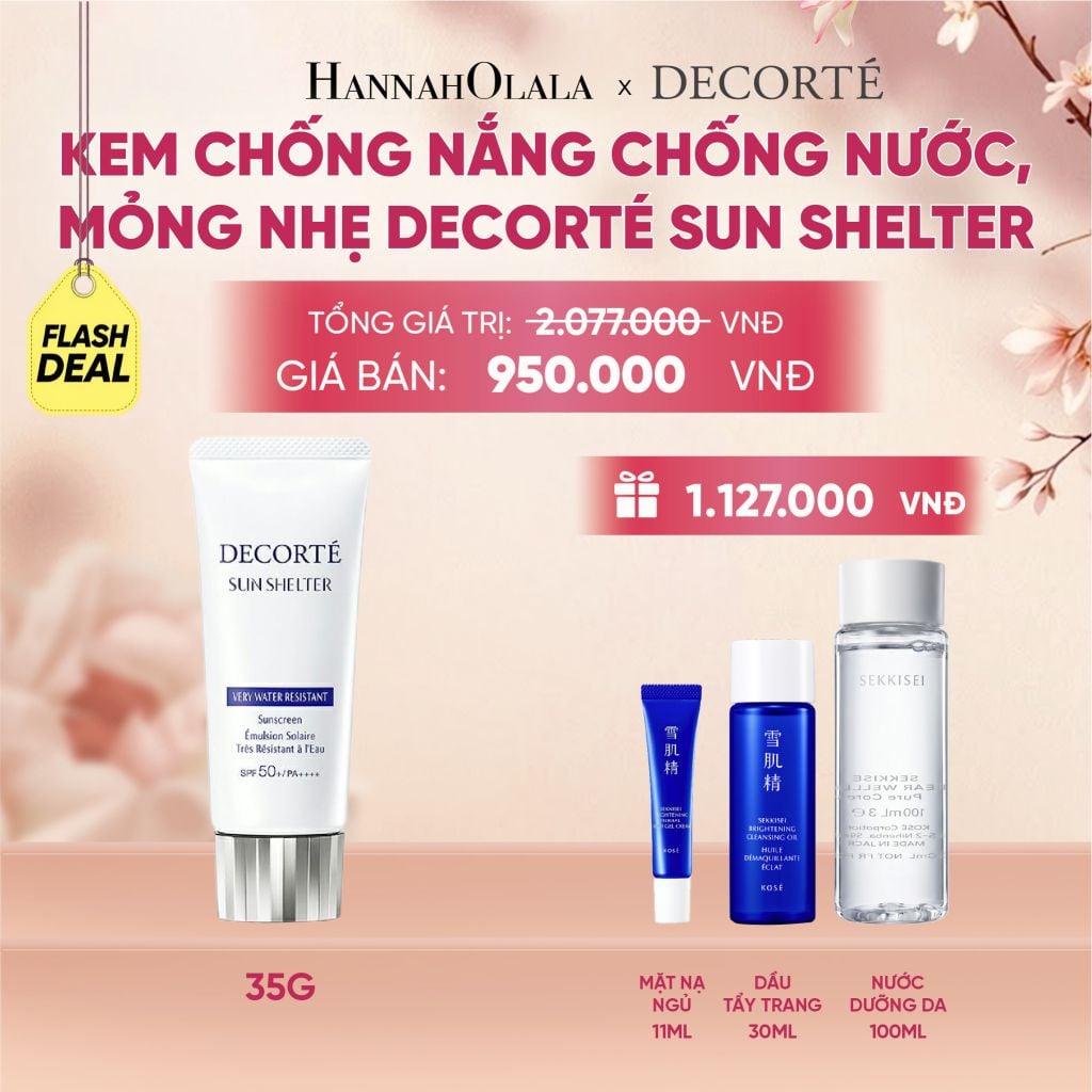  KEM CHỐNG NẮNG DECORTÉ SUN SHELTER _ KHÔNG NÂNG TÔNG - A315 