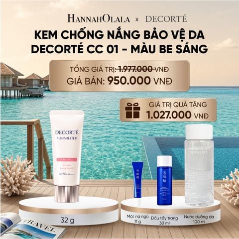  FLASHDEAL 20: KEM CHỐNG NẮNG BẢO VỆ, HIỆU CHỈNH TONE DA DECORTÉ SUN SHELTER_ A1795_ D364 