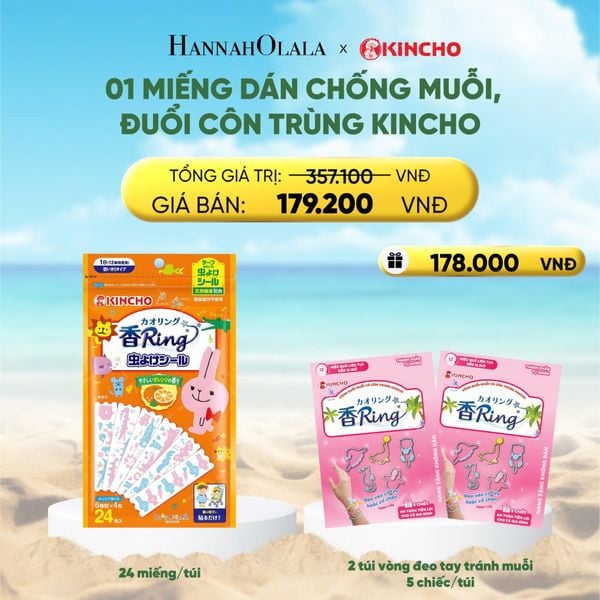 DEAL 16: MIẾNG DÁN CHỐNG MUỖI, ĐUỔI CÔN TRÙNG KINCHO 