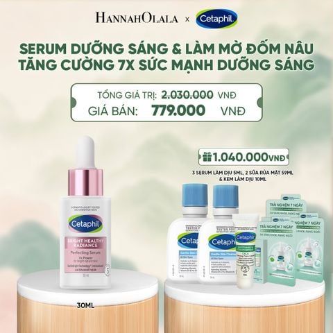  TINH CHẤT LÀM SÁNG DỊU LÀNH CHO DA NHẠY CẢM CETAPHIL BRIGHT HEALTHY RADIANCE SERUM 30ML DEAL 15: - A1296 