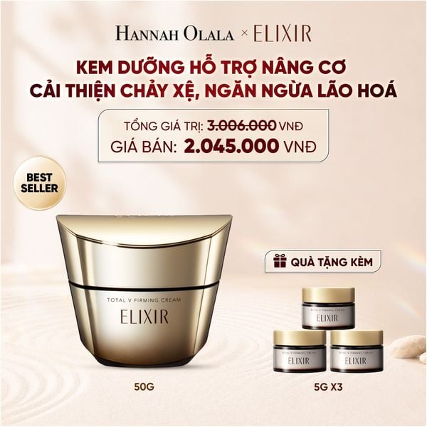  KEM DƯỠNG CẢI THIỆN CHẢY XỆ NGĂN NGỪA LÃO HÓA ELIXIR TOTAL V FIRMING CREAM 50G - DEAL 15 