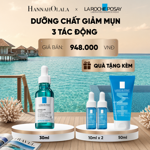  DEAL 15 DƯỠNG CHẤT GIẢM MỤN 3 TÁC ĐỘNG LA ROCHE-POSAY EFFACLAR SERUM 30ML_ D448 
