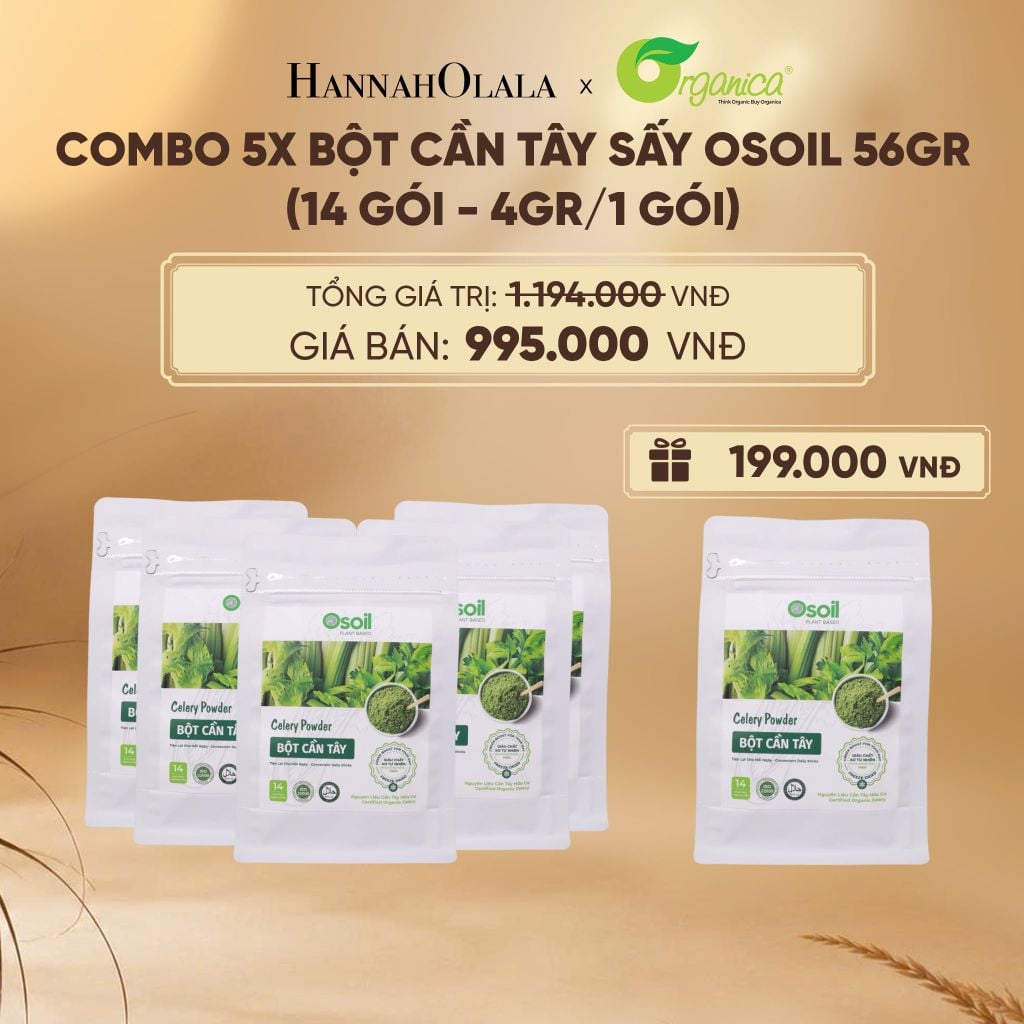  BỘT CẦN TÂY SẤY OSOIL 56GR (14 GÓI - 4GR/1 GÓI) - E261 