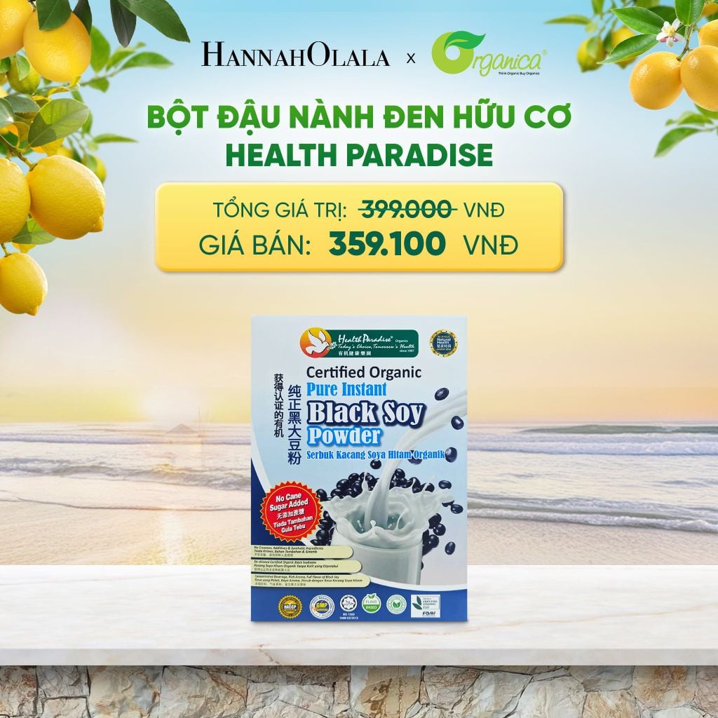  BỘT ĐẬU NÀNH ĐEN HỮU CƠ HEALTH PARADISE - DEAL 15 