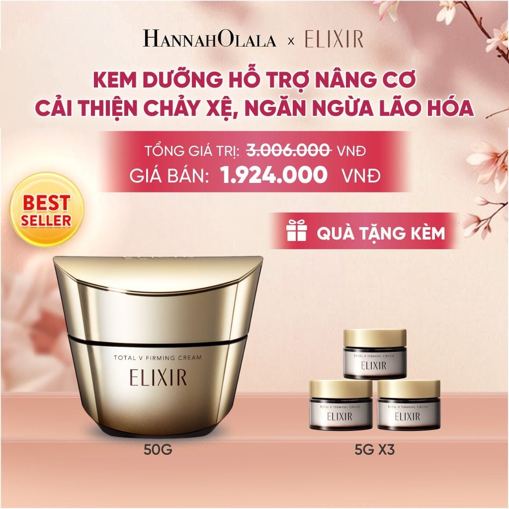  KEM DƯỠNG CẢI THIỆN CHẢY XỆ NGĂN NGỪA LÃO HÓA ELIXIR TOTAL V FIRMING CREAM 50G - DEAL 15 - A1704 