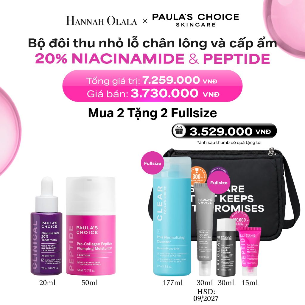  [COMBO] BỘ ĐÔI SE KHÍT LỖ CHÂN LÔNG VÀ CẤP ẨM DA PRO-COLLAGEN VÀ NIACINAMIDE 20% - DEAL 15 - B7 