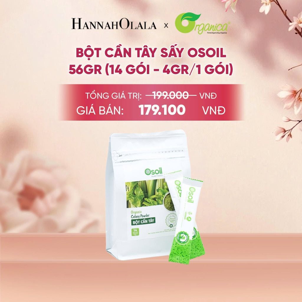  BỘT CẦN TÂY SẤY OSOIL 56GR (14 GÓI - 4GR/1 GÓI) - A200 