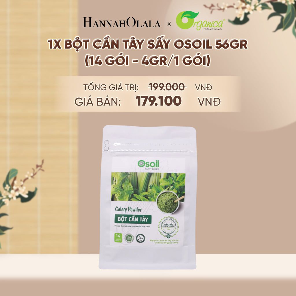  BỘT CẦN TÂY SẤY OSOIL 56GR (14 GÓI - 4GR/1 GÓI) - A1463 