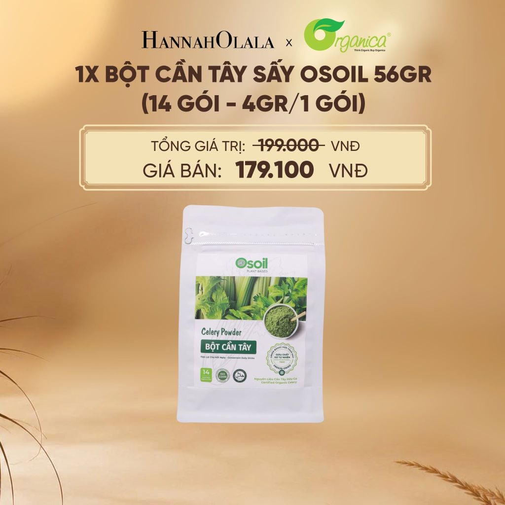  BỘT CẦN TÂY SẤY OSOIL 56GR (14 GÓI - 4GR/1 GÓI) - E261 